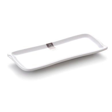 10 Inch White Rectangular Melamine Fish Plate 133GC