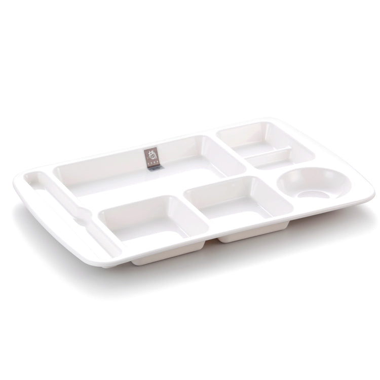 White 7 Compartment Plate with Lid