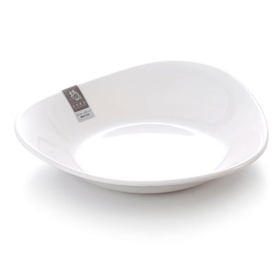 Modern White Triangle Melamine Snack Plate 85GC