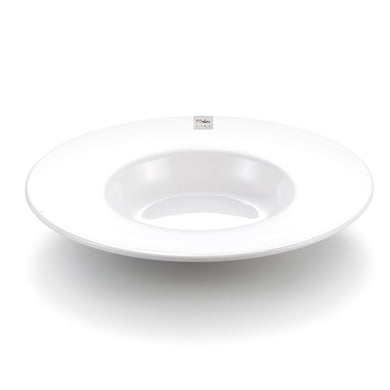 10.5 Inch Wide Edge White Hat Shape Melamine Noodle Bowl J222491GC