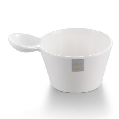 7 Inch White Melamine Deep Bowl With Handle J234760GC