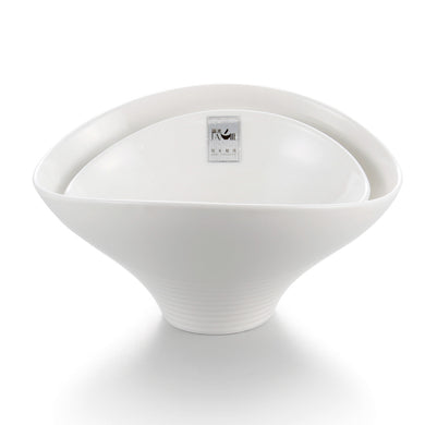 8.5 Inch Modern White Deep Melamine Salad Bowl J236740GC