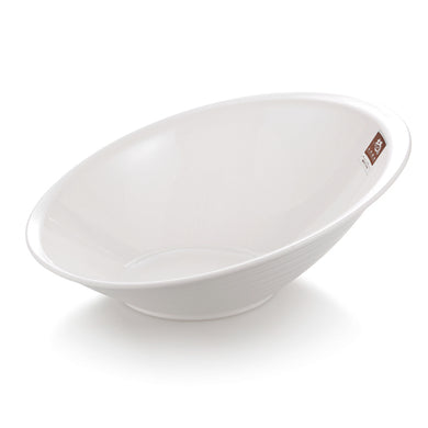 14.8 Inch White Oval Large Melamine Salad Bowl J248020GC