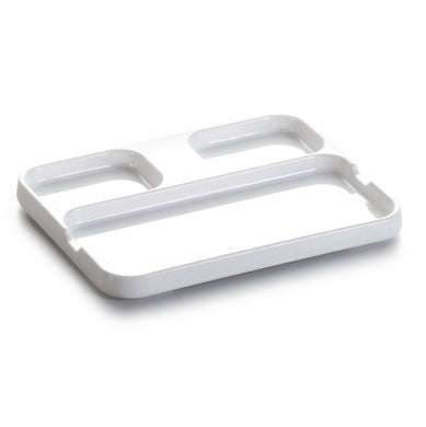 7.7 Inch White 3 Compartment Melamine Rectangular Plate JMC113YJC