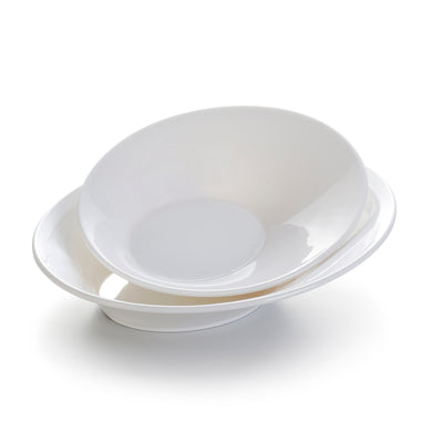 8 Inch White Irregular Melamine Buffet Plates JMC188YJC