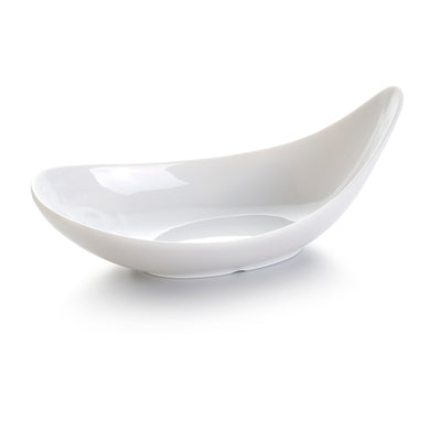 9.8 Inch White Melamine Boat Shaped Bowl JMC217YJC